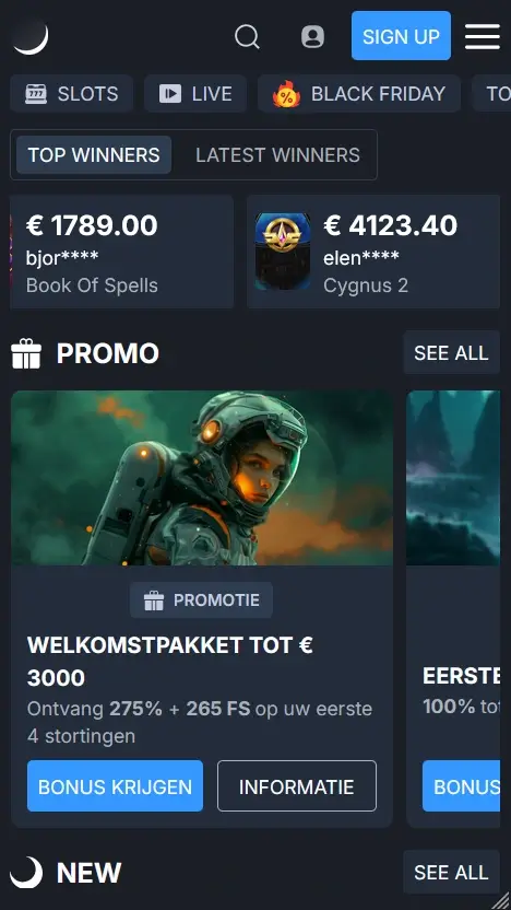 Monixbet mobiele versie