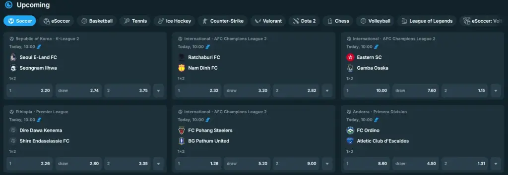 Monixbet sportweddenschappen